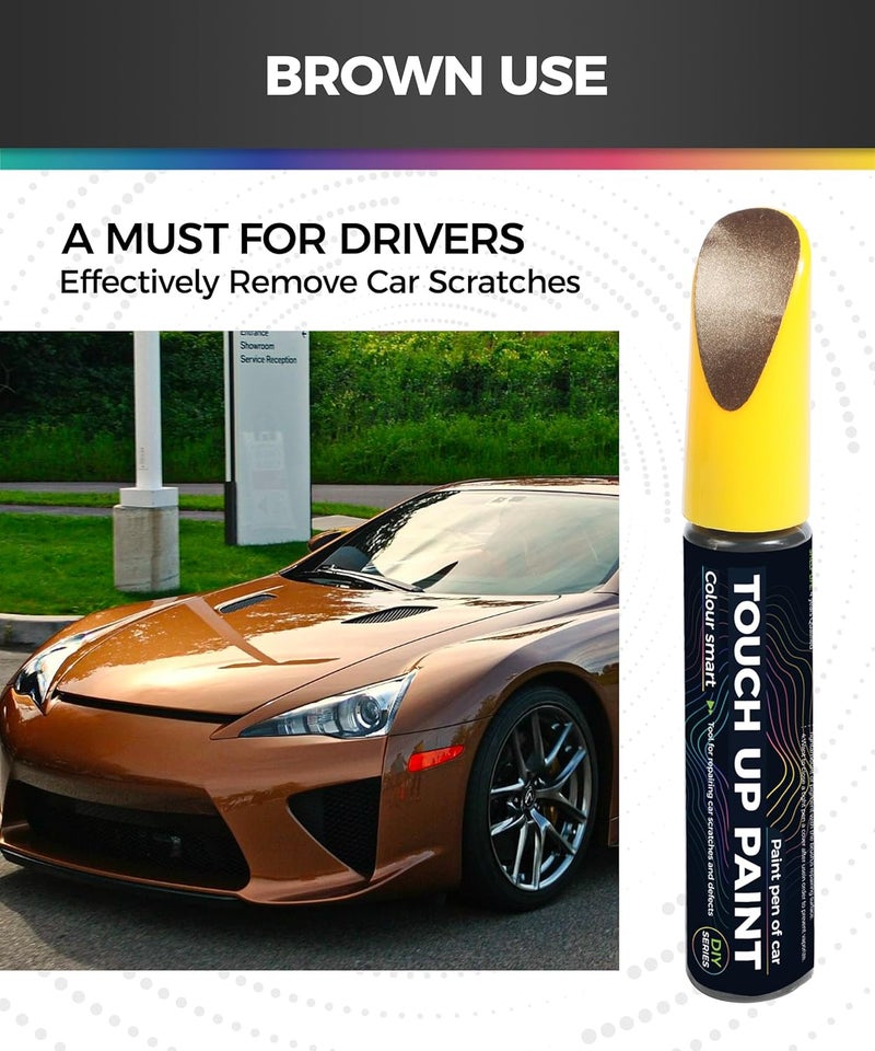 UBOG Touch Up Paint Pen,Touch Up Paint for Cars,Car Accessories Car Touch Up Paint, Automotive Paint Pen Scratch Repair,Car Remover Scratch Paint Pen,Car Paint Pen for Erase Car Scratches (Brown) - Image 5
